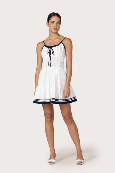 Rosa Embroidered Mini Poplin Dress