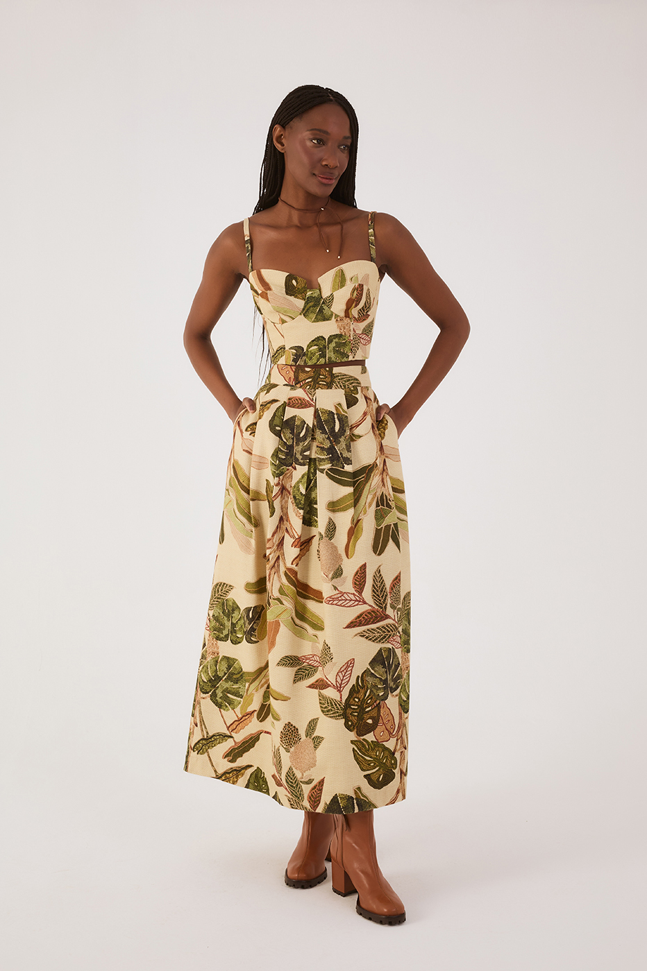 Forest Pleated Skirt