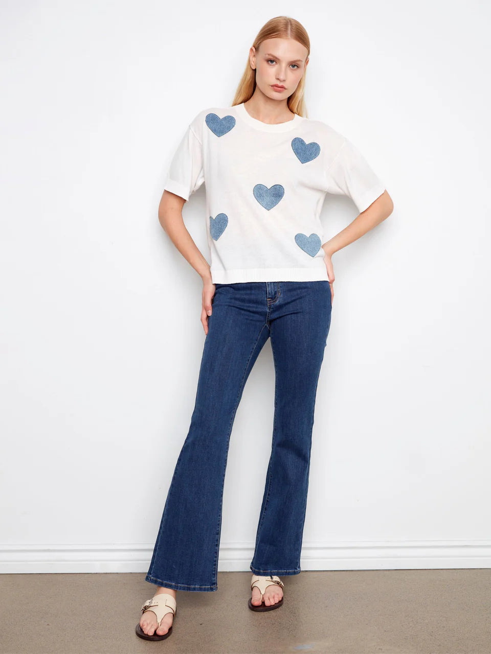 S/S Denim Patch Crew