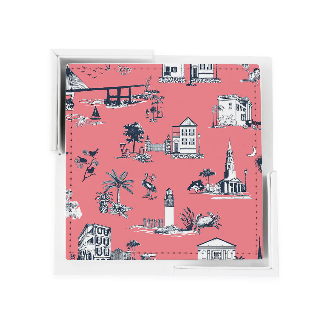 Charleston Toile Coaster Set