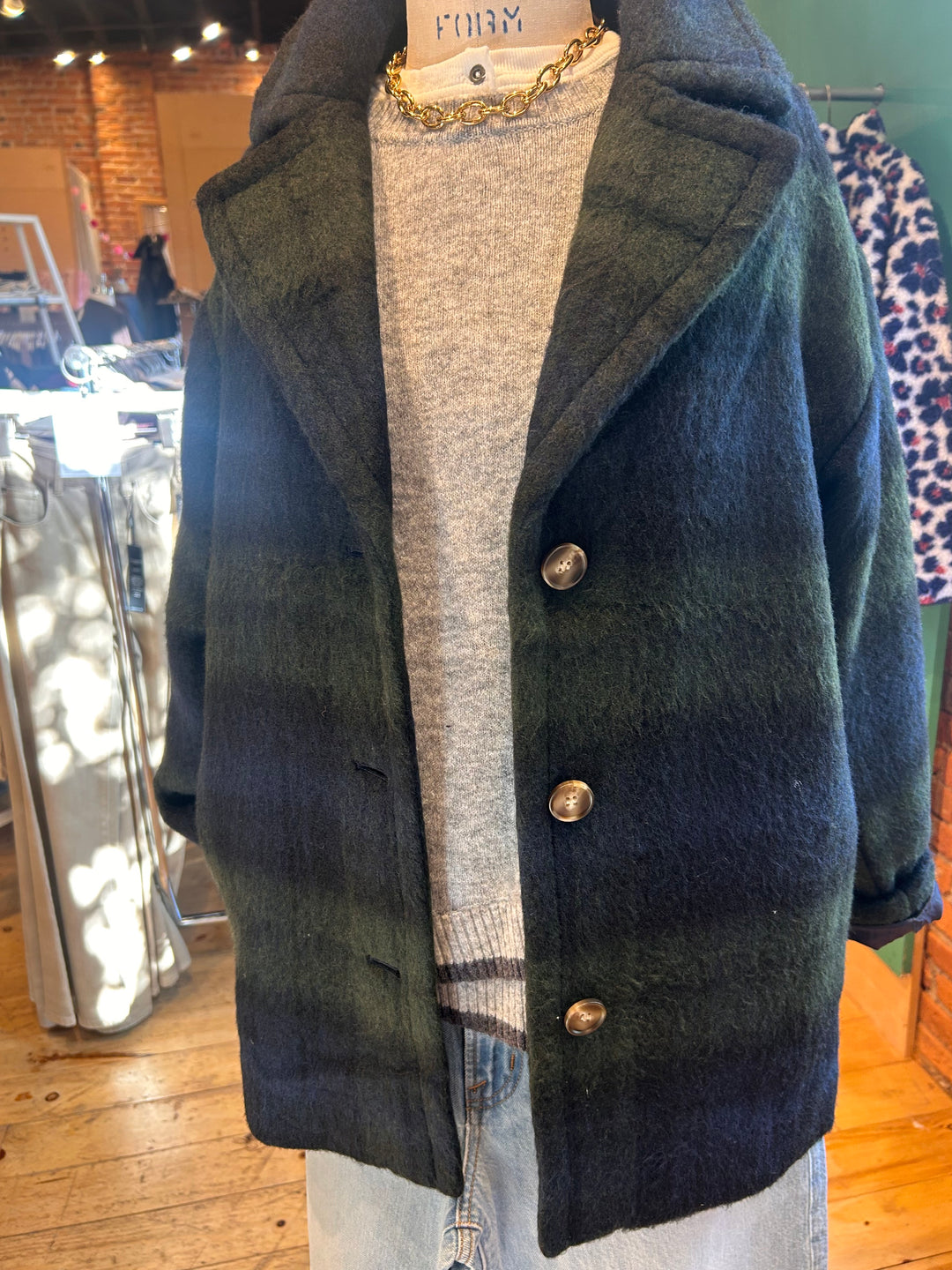 Short Plaid Jacket