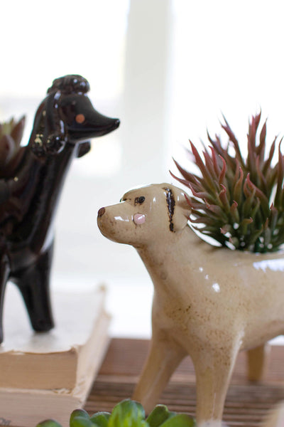 Ceramic Dog Planters