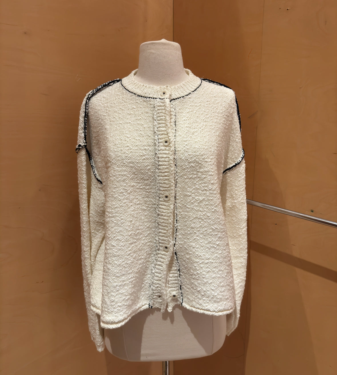 Contrast Stitch Cardi