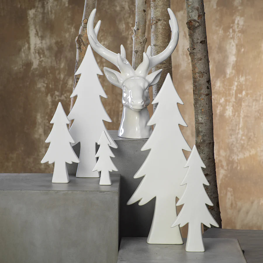 Matt White Decorative Tree