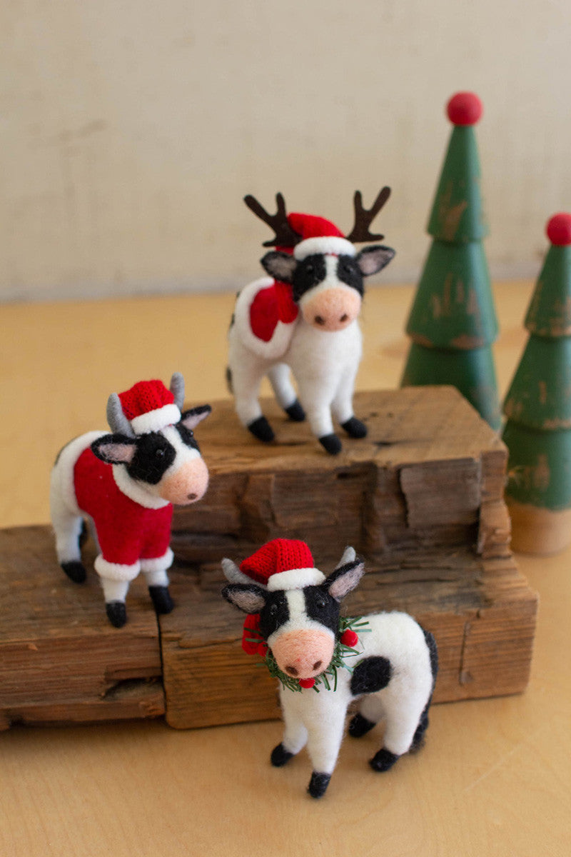 Felt Christmas Cows