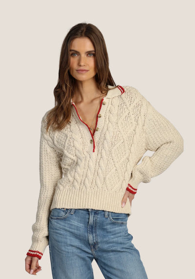 Charlotte Cable Btn Sweater