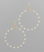 Circle beaded Drop Earrings