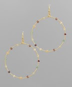 Circle beaded Drop Earrings