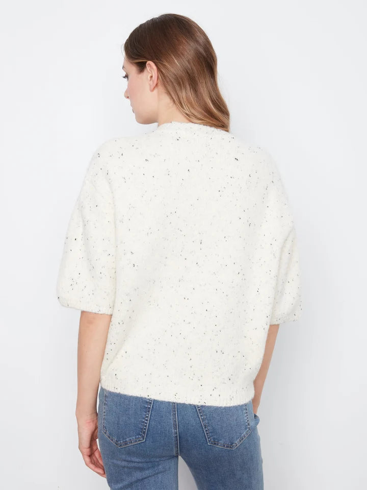 Elbow Sleeve Balloon Shape Sweater