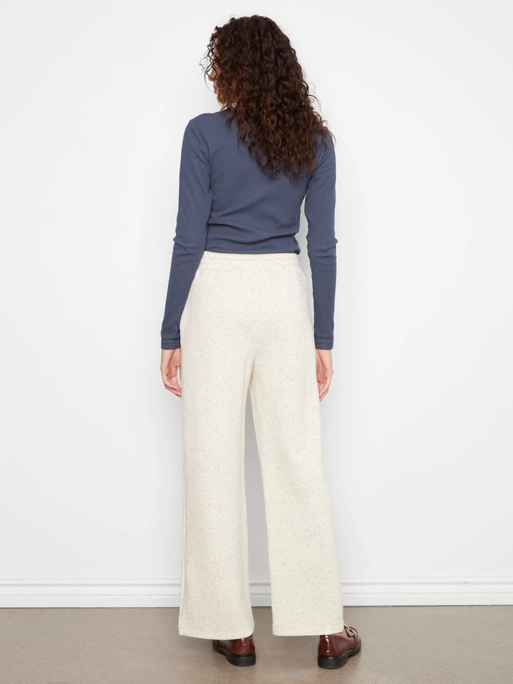 Wide Leg Pin Tuck Pants With Elasticated Waist
