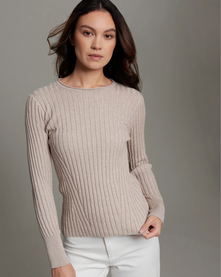Cotton Cashmere Blaire Rib Crew Neck