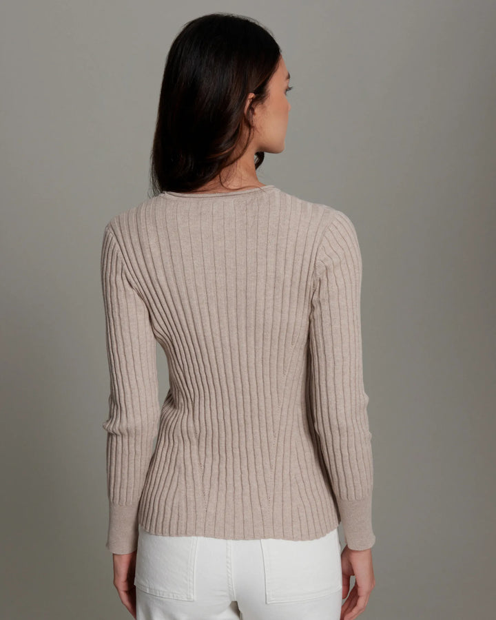 Cotton Cashmere Blaire Rib Crew Neck