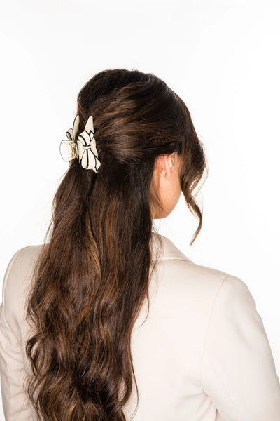 Two-Tone Bow Hair Claw