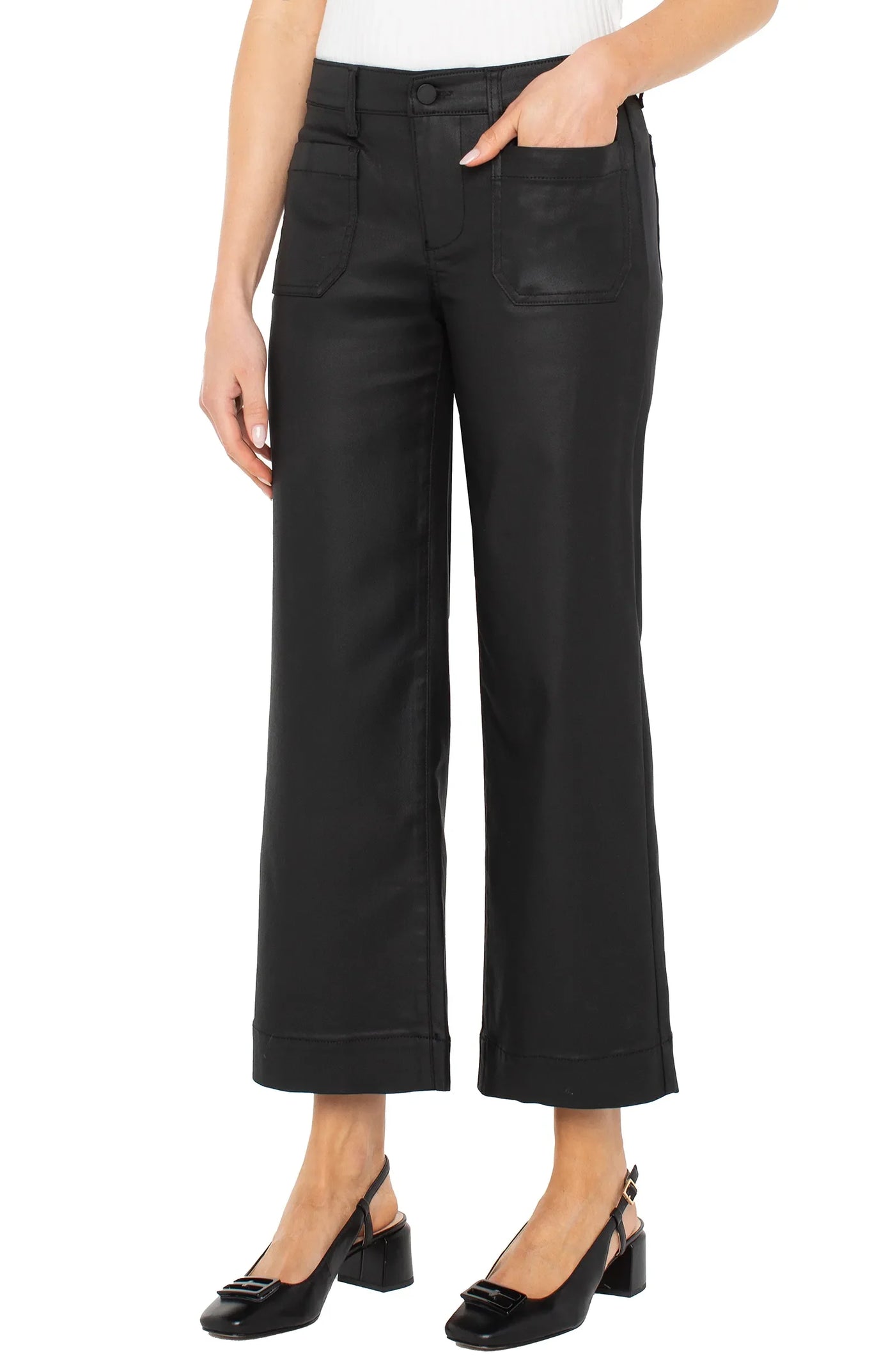 Crop Wide Leg w/ Patch Pockets 27" ins