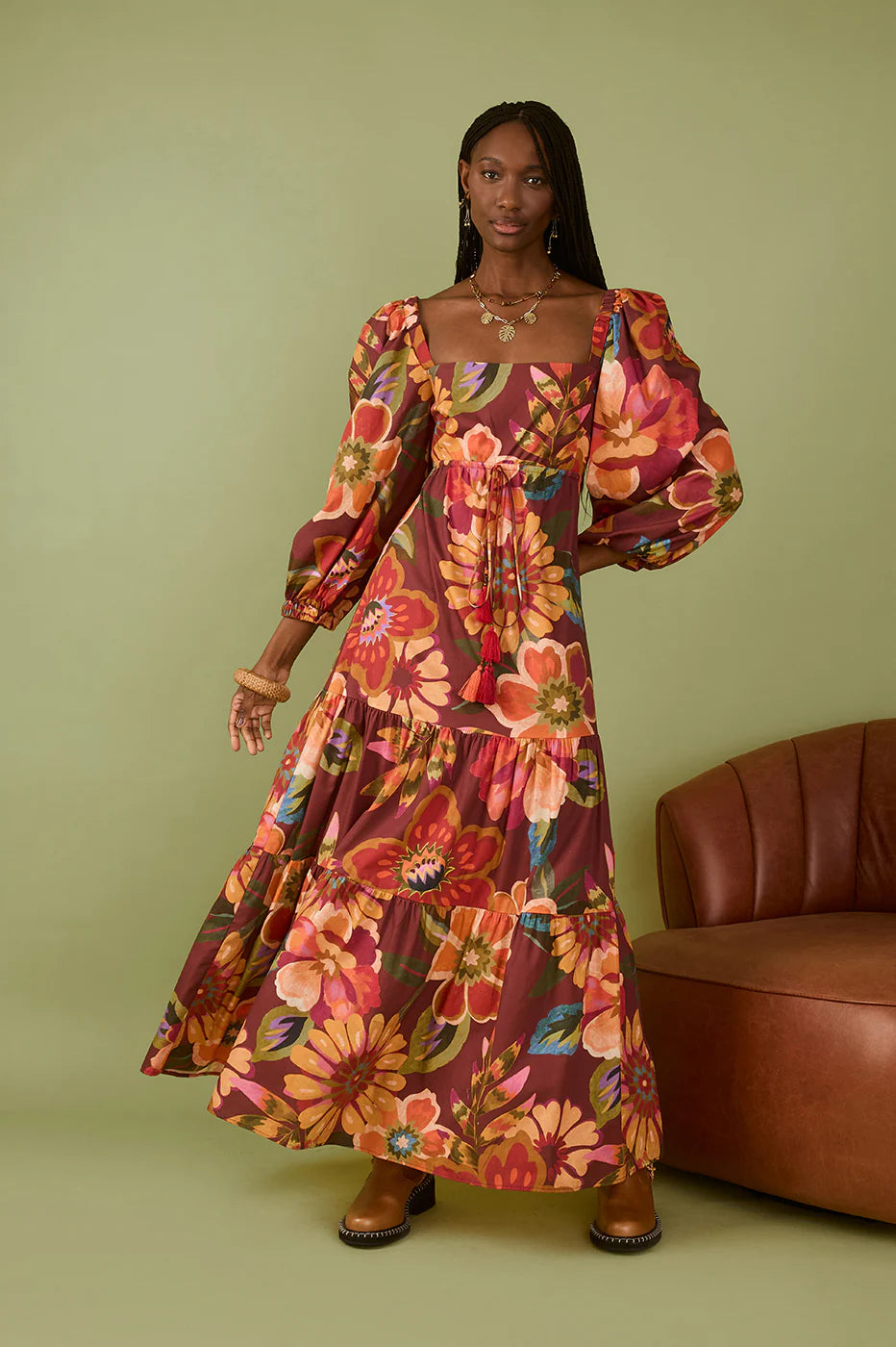 Dress with Garden Print