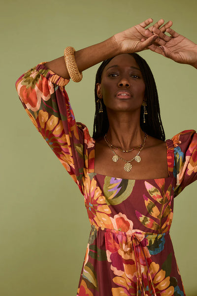 Dress with Garden Print