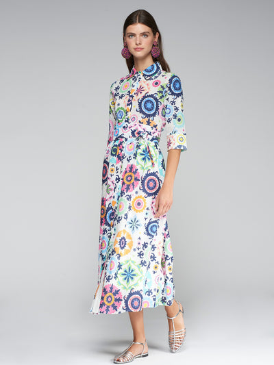 DRESS BRENDA SUZANI MULTICOLOR VOILE