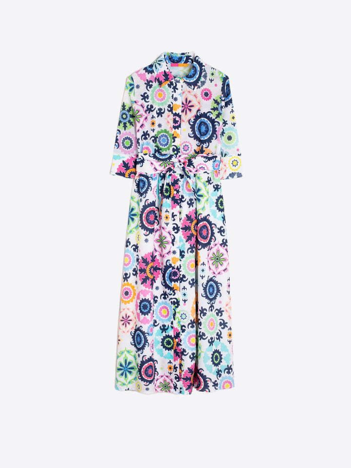 DRESS BRENDA SUZANI MULTICOLOR VOILE