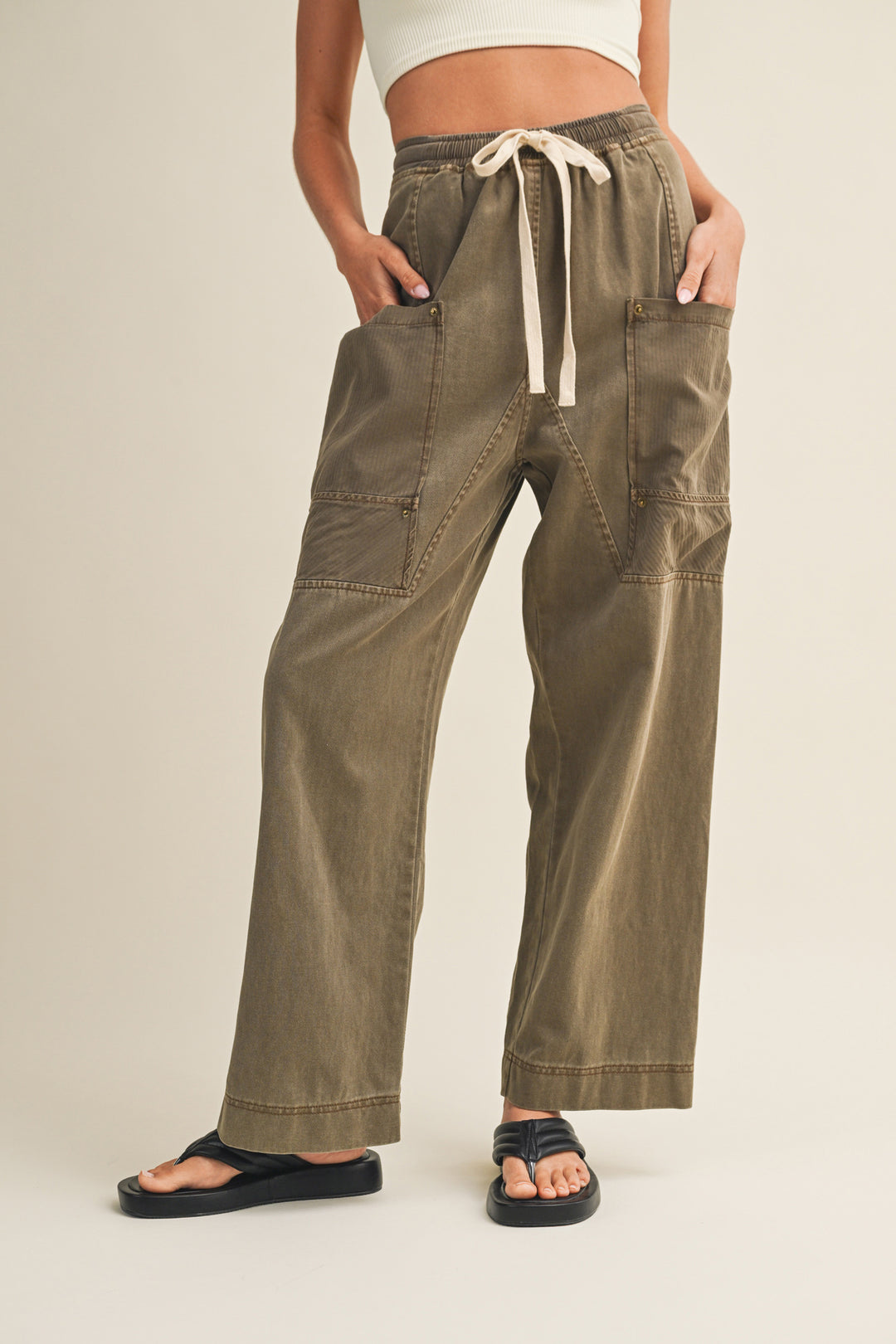 Side Pocket Wide Pants