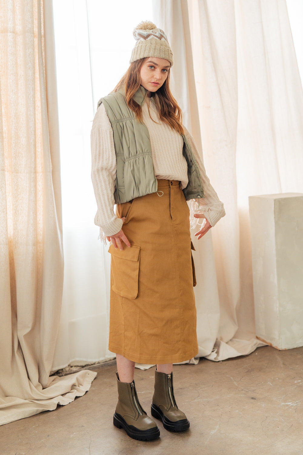 Midi Cargo Skirt