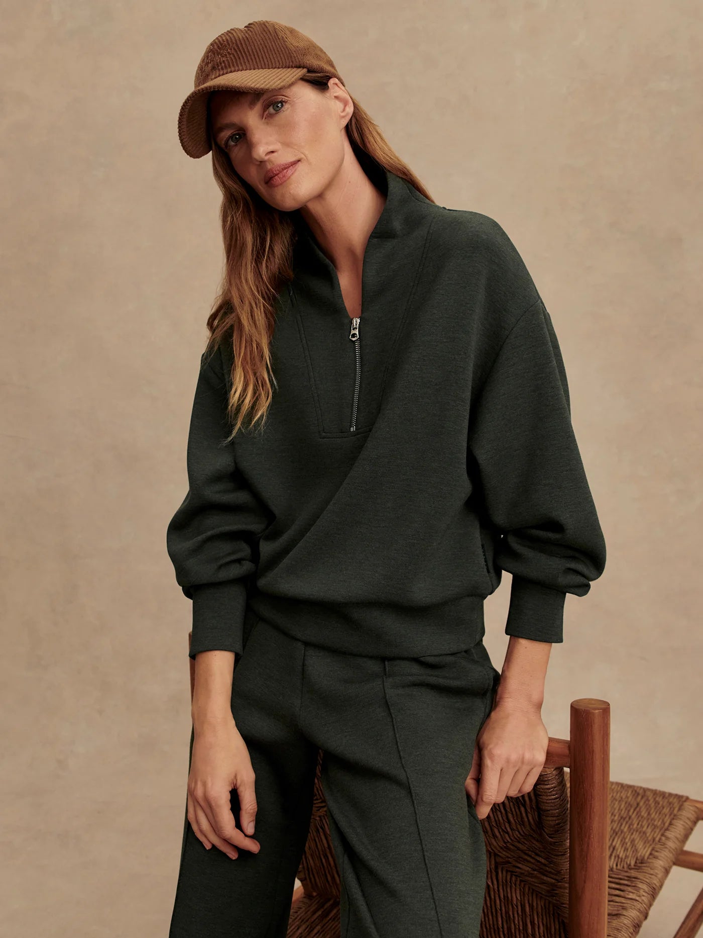 Davidson Sweat in Olive Marl
