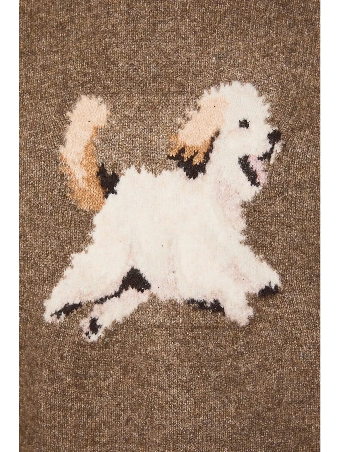 Dog Graphic Crew Neck Oversized Knit Sweater