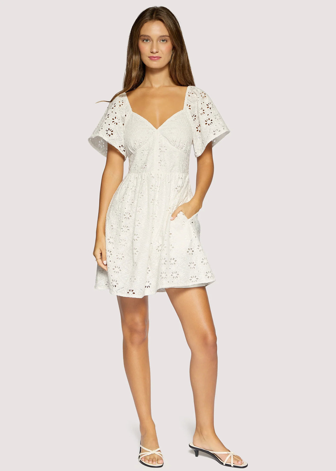 Lost AND Wander Women's Dolce Marina Broderie Anglaise Minidress - White