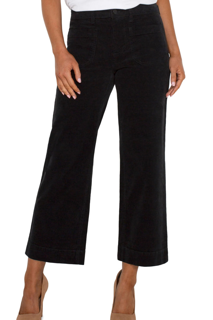 Corduroy Crop Wide leg w/pat