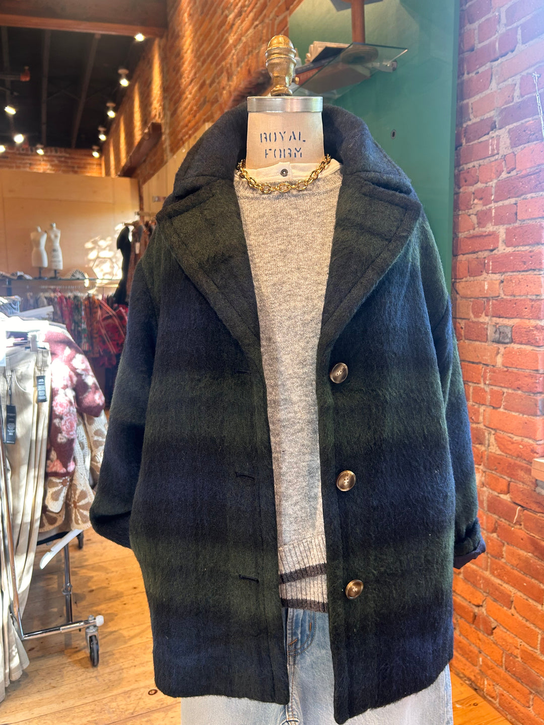 Short Plaid Jacket