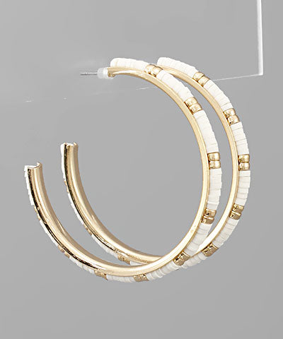 Beaded Hoop Earrings