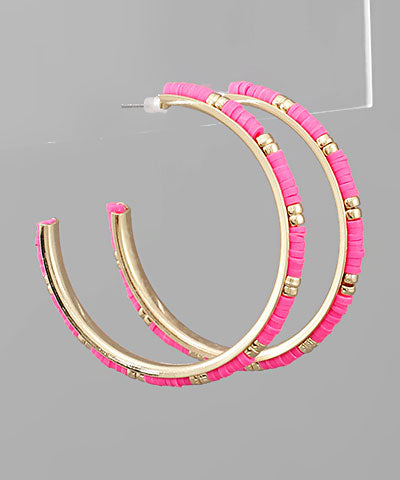 Beaded Hoop Earrings