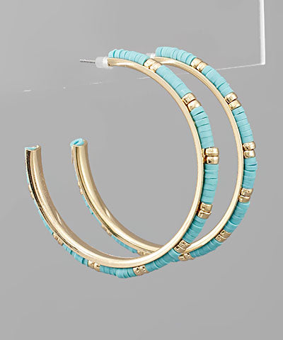 Beaded Hoop Earrings