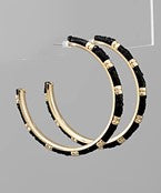 Beaded Hoop Earrings