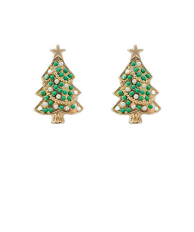 Christmas Tree Beads Earrings