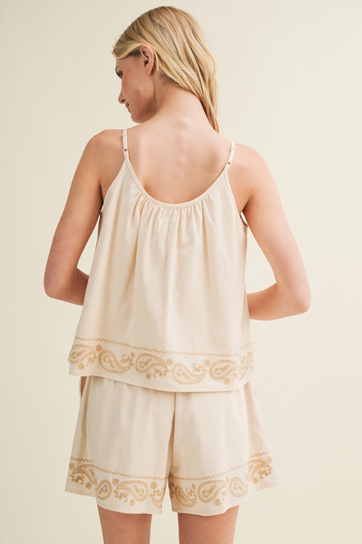 Embroidered Cami Top