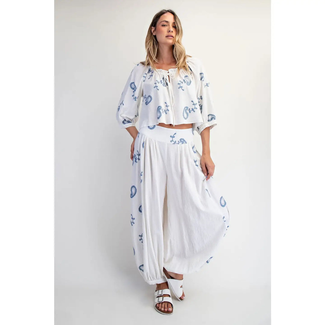 Embroidered Pant