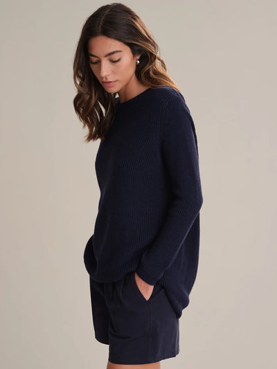 Emma Crewneck Shaker Sweater