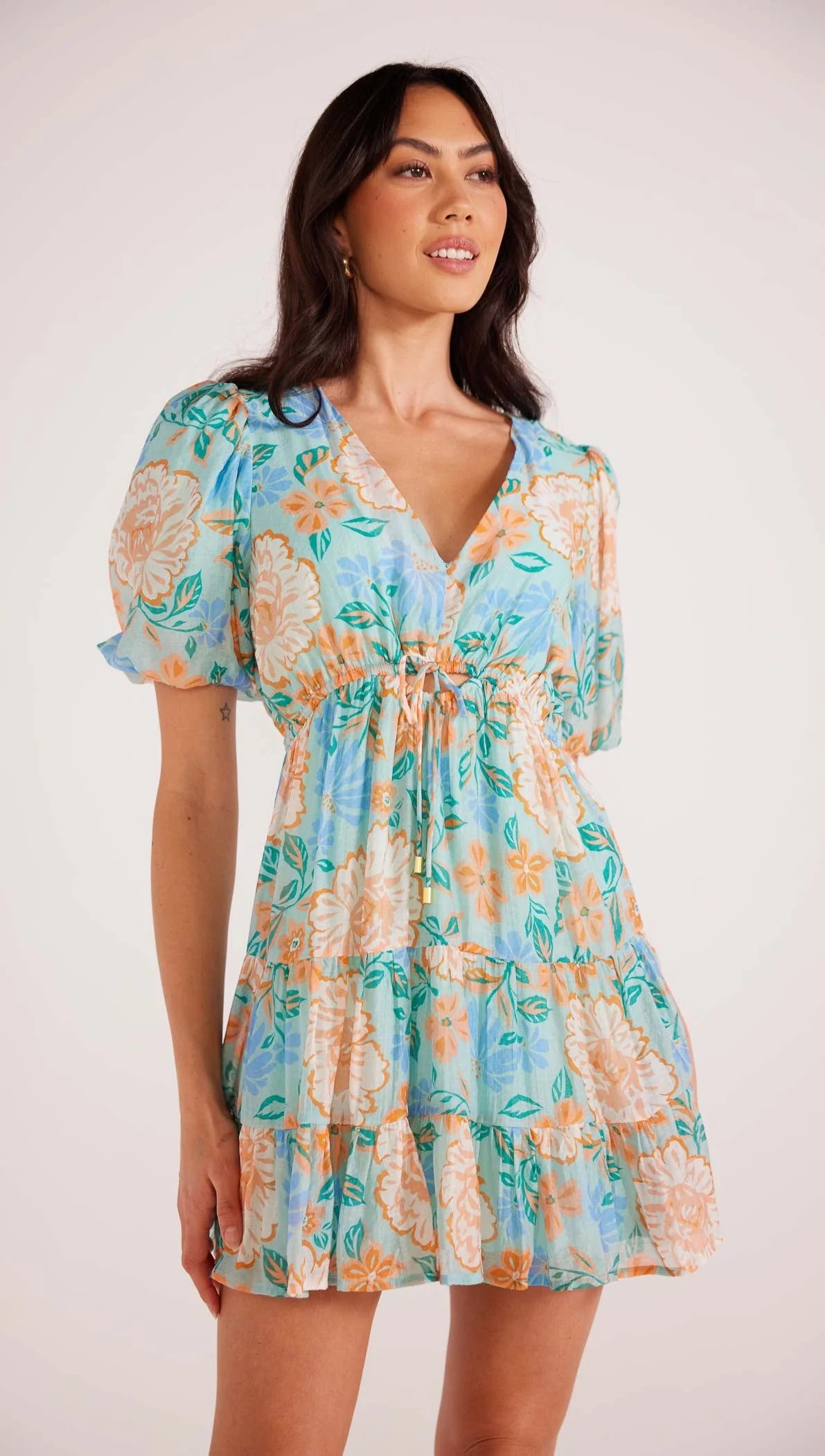 evelyn mini dress Evelyn Puff Sleeve Mini – V2V