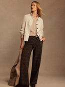 Flecked Shaker Cardigan