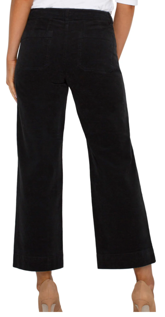 Corduroy Crop Wide leg w/pat
