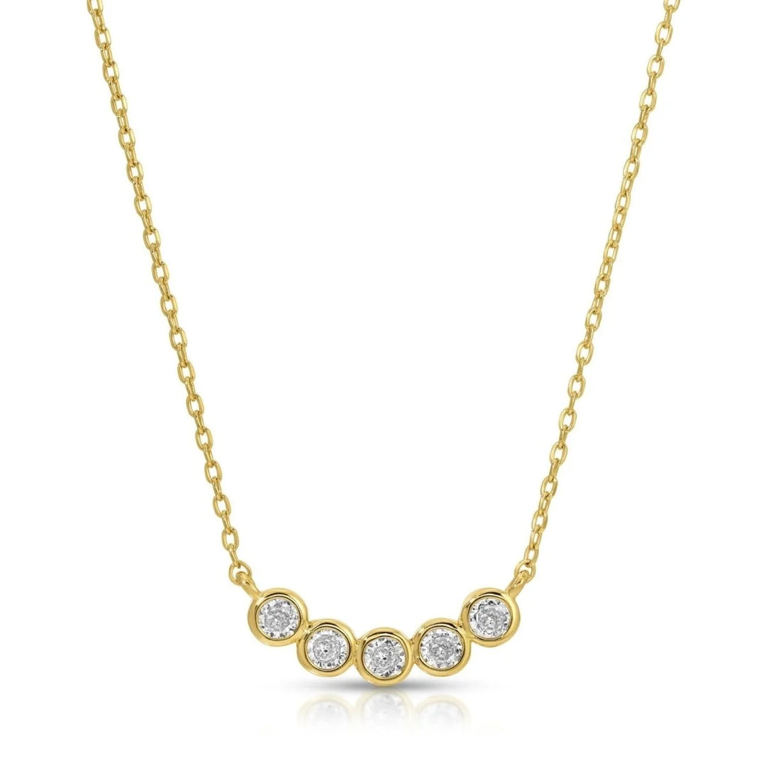 Faux Multi Diamond Necklace