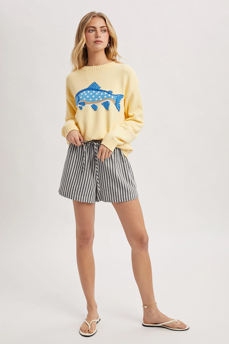Fish Sweater in Lemon