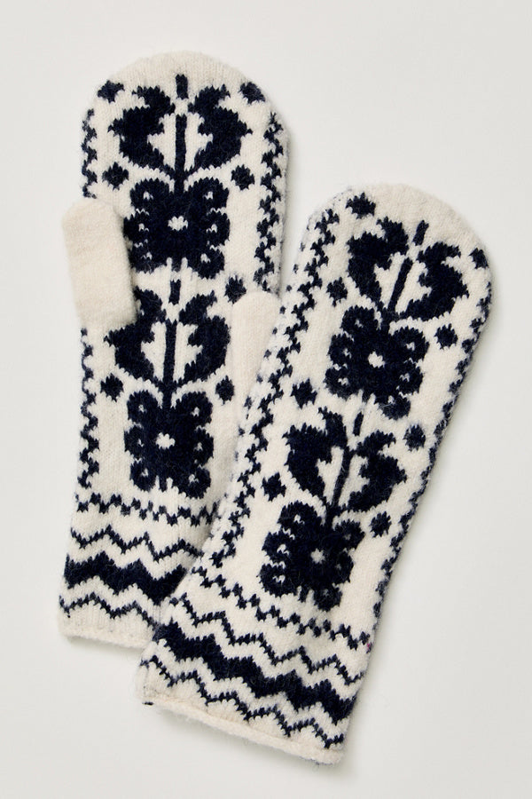 Folk Mitten in Nighttime x Ivory