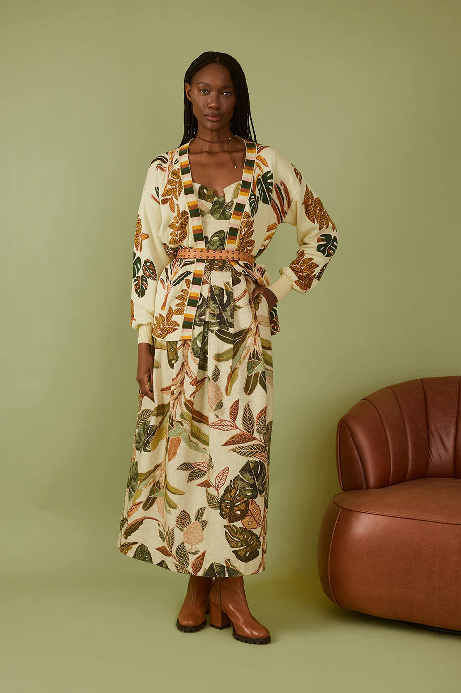 Forest Pleated Skirt