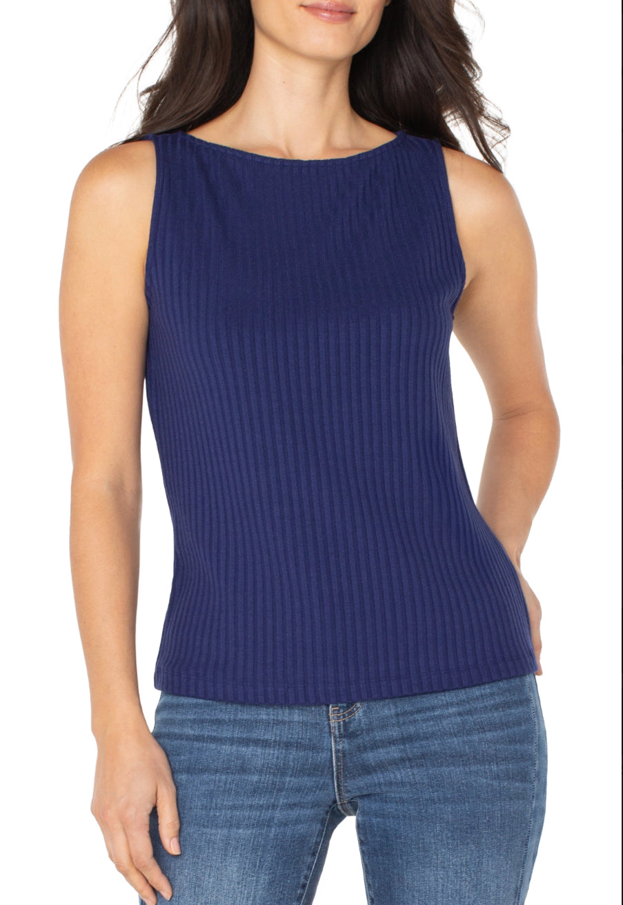 Sleeveless Crew Neck Knit Top
