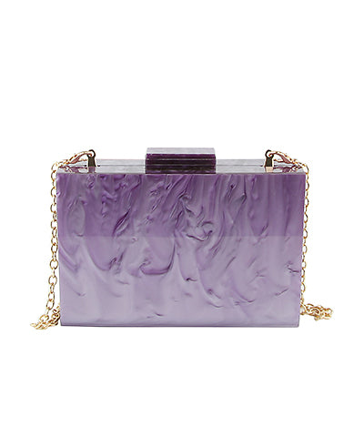 Color Block Acrylic Clutch