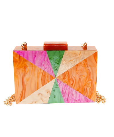 Color Block Acrylic Clutch
