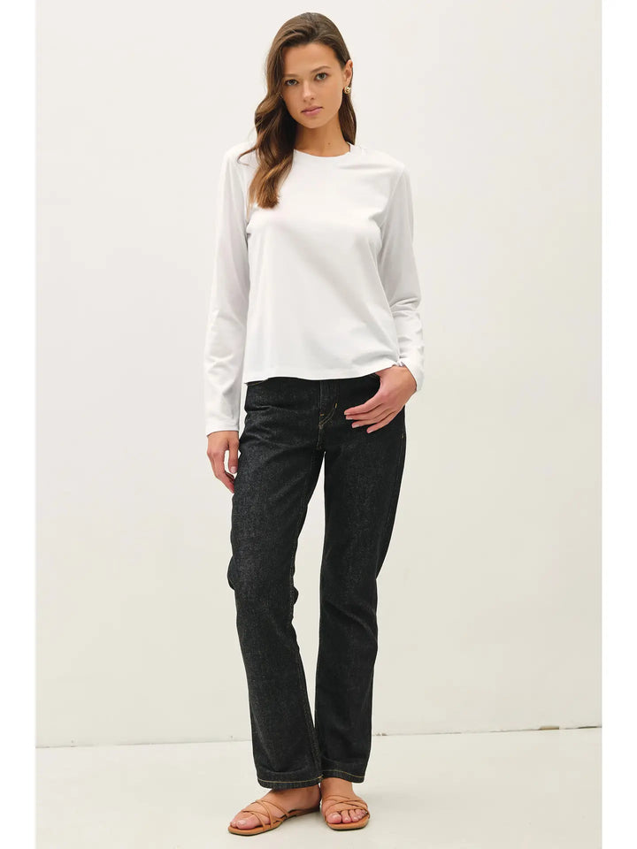 Cotton Long Sleeve Crewneck