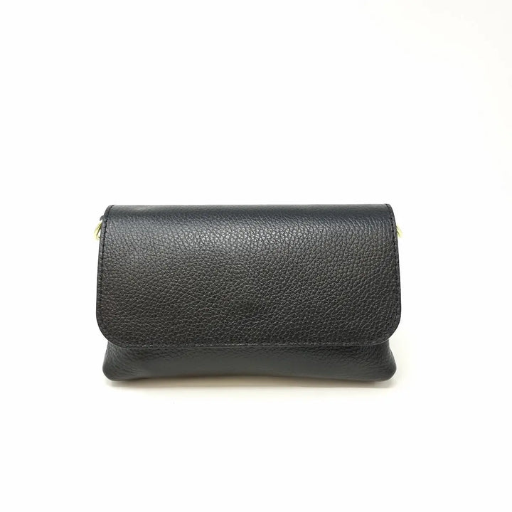 Genuine Italian Leather Crossbody Clutch