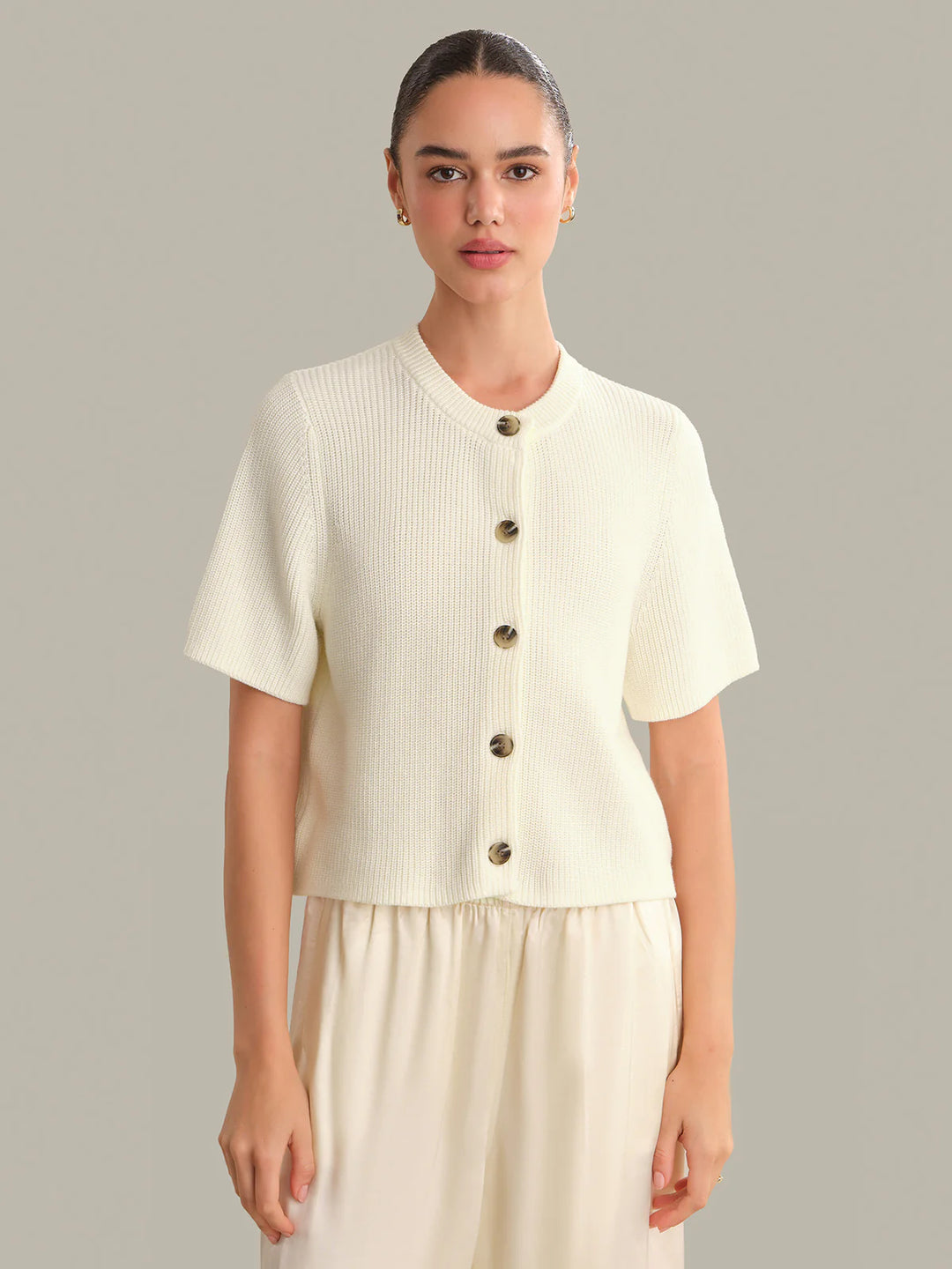 Ginevra Short Sleeve Shaker Cardigan
